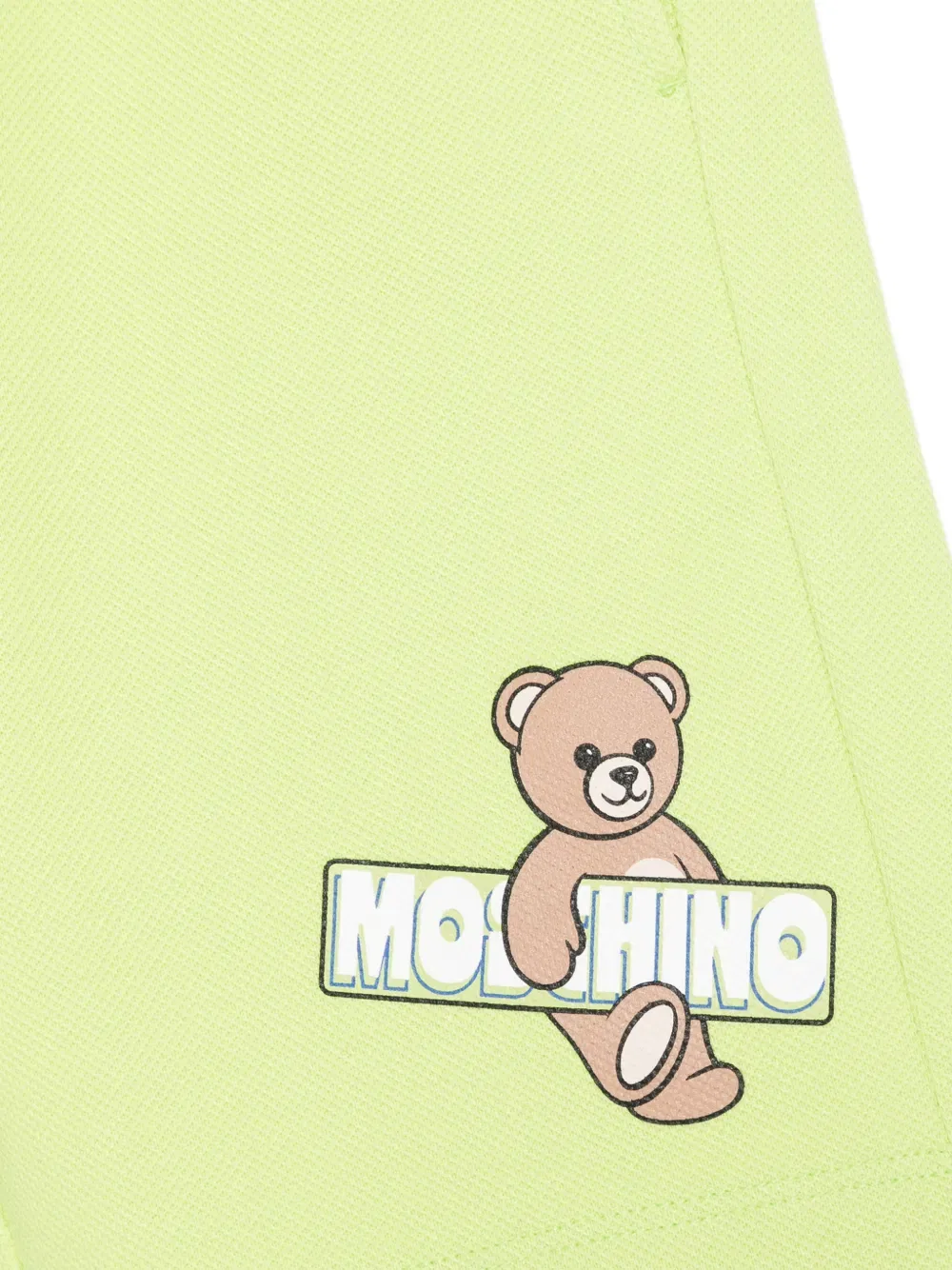 Шорты с графическим логотипом Moschino Kids, зеленый — фото 3