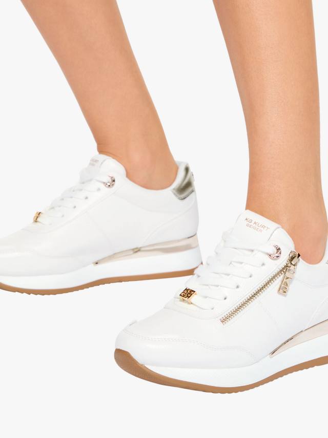 Кроссовки lina на молнии и шнуровке KG Kurt Geiger, белый — фото 2