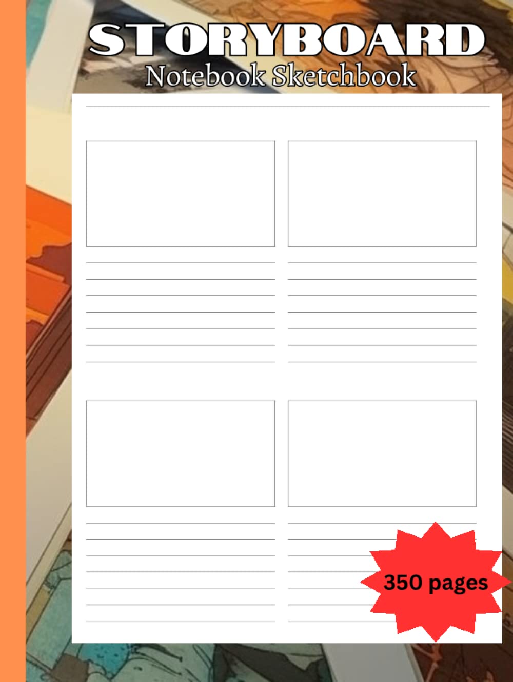 

Storyboard 350 Page Book: Hardcover Sketchbook (Independently published)