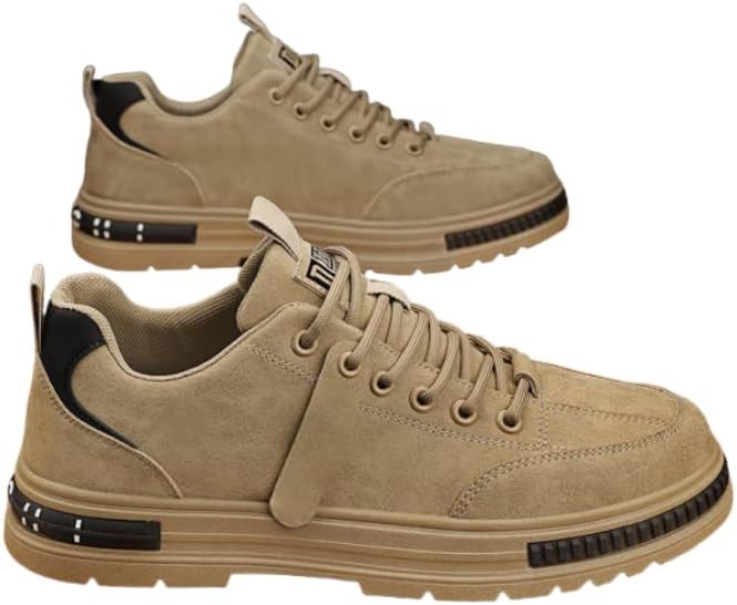 

Hhhchpm Стильные и мужские кеды средней высоты - всесезонные синтетические кроссовки с шнуровкой для активного отдыха на улице, хаки