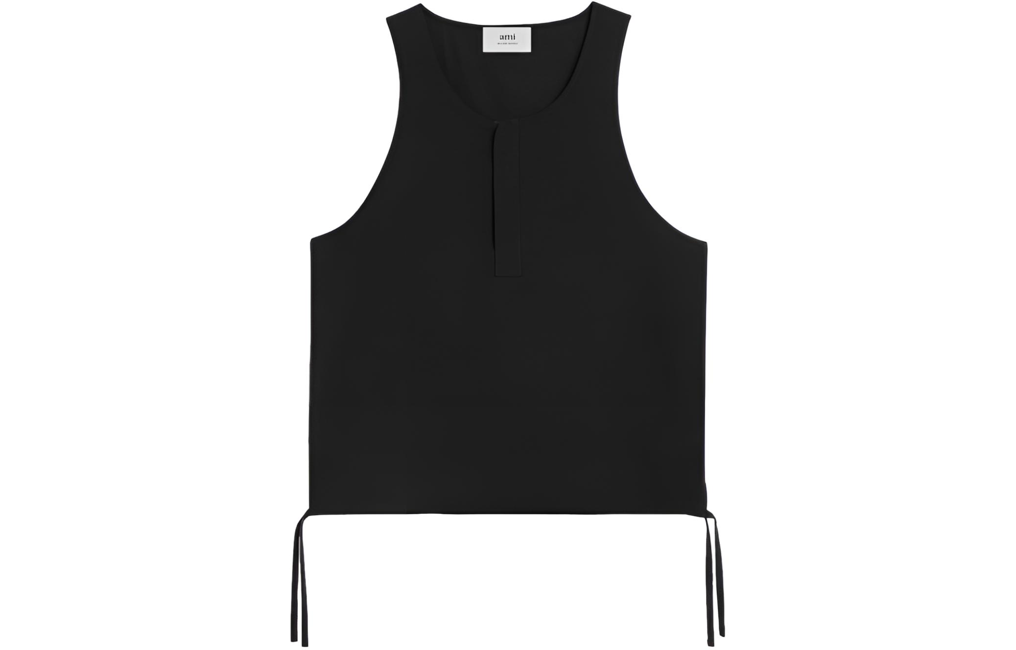 

Ami Paris майка с кулиской по низу AMIPARIS, черный