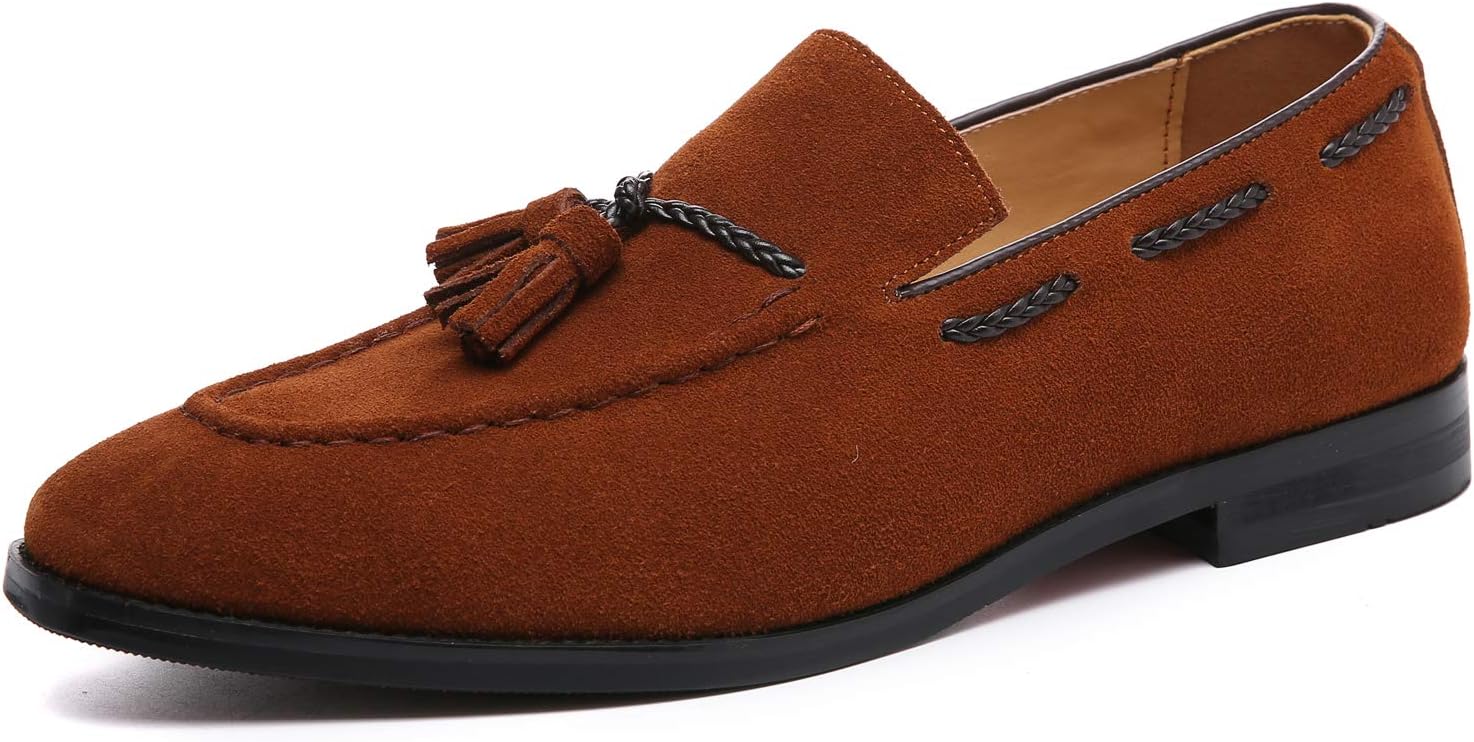 

Мужские лоферы Santimon с кисточками и бахромой из замши, повседневные туфли для вождения, мокасины