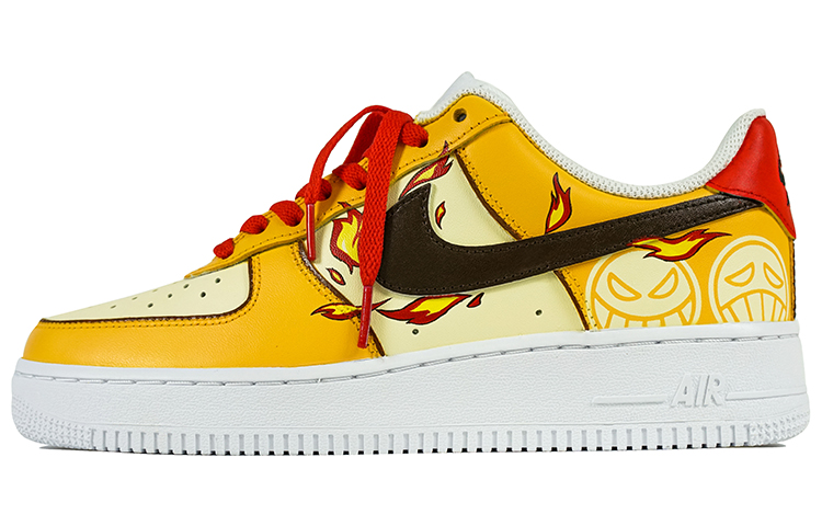 

Кроссовки Nike Air Force 1 Skateboard Shoes Men Low-Top Orange/Yellow