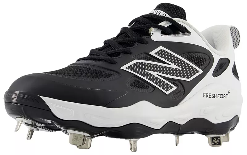 Женские бутсы для софтбола New Balance Fresh Foam X VELO v4 Metal Fastpitch, черный/белый — фото 4