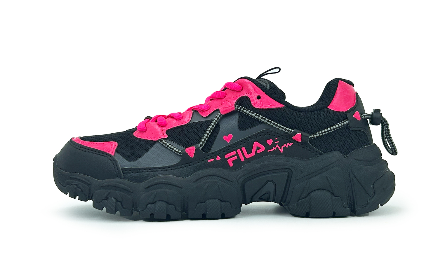 

FILA Флюид кул розовые милые лапки низкие кеды унисекс черные, цвет Black