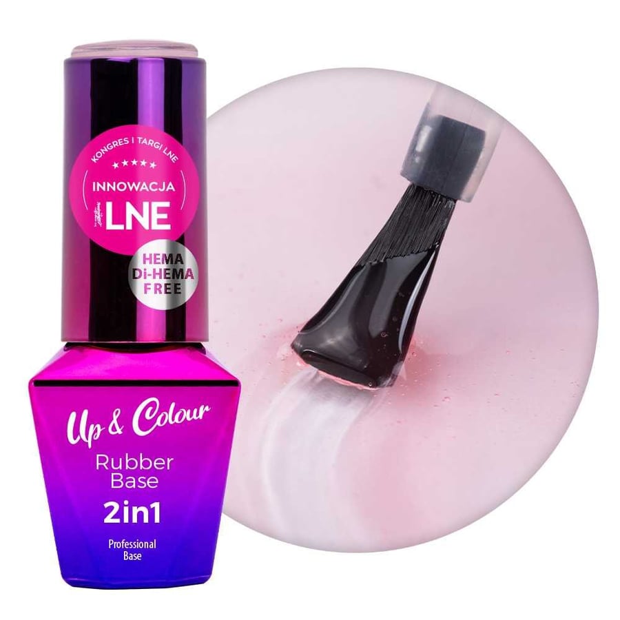 

Резиновая основа 2в1 Up&Colour MollyLac Spicy Beige без HEMA и Di-HEMA 10 г №. 8