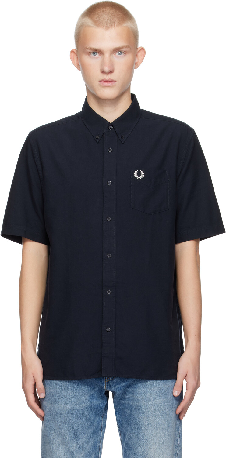 

Рубашка Оксфорд Fred Perry, темно-синий
