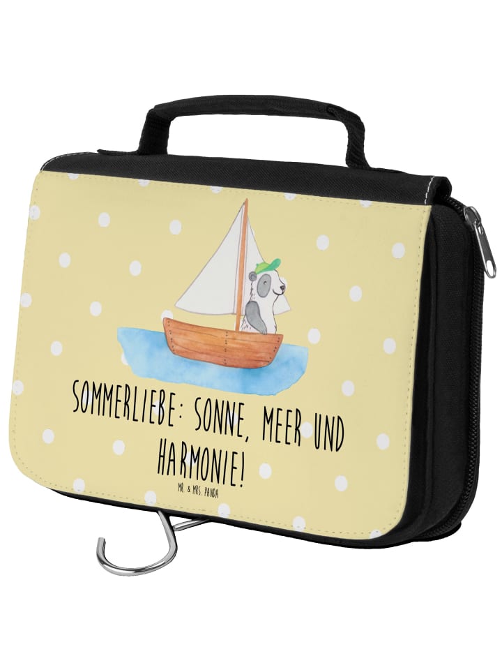 

Mr. & Mrs. Panda Косметичка Summer Love с надписью пастельно-желтого цвета