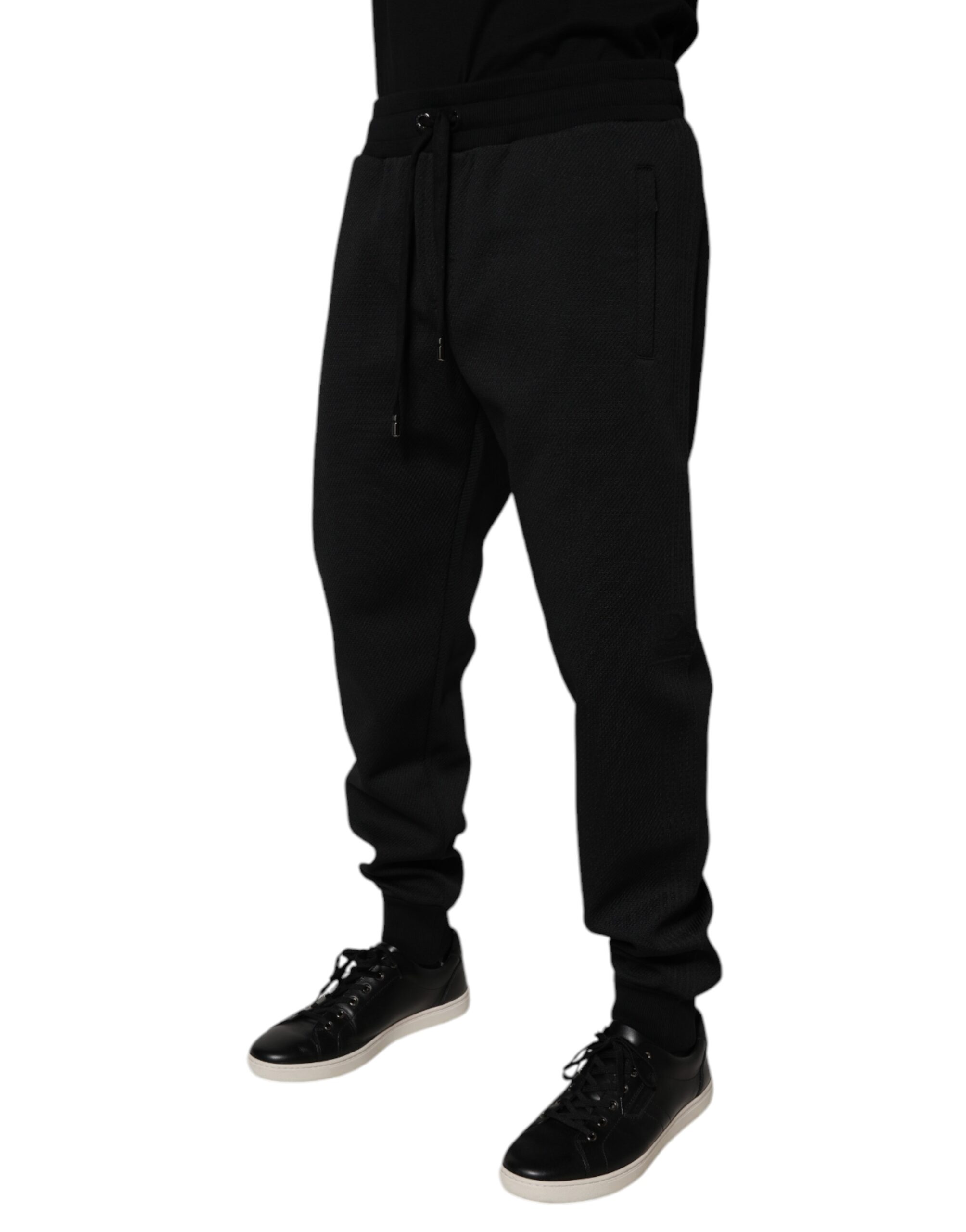 Черные полиэстеровые мужские спортивные штаны Jogger Dolce & Gabbana — фото 2