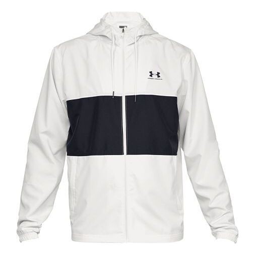 

Куртка sportstyle wind jacket 'white black' Under Armour, белый
