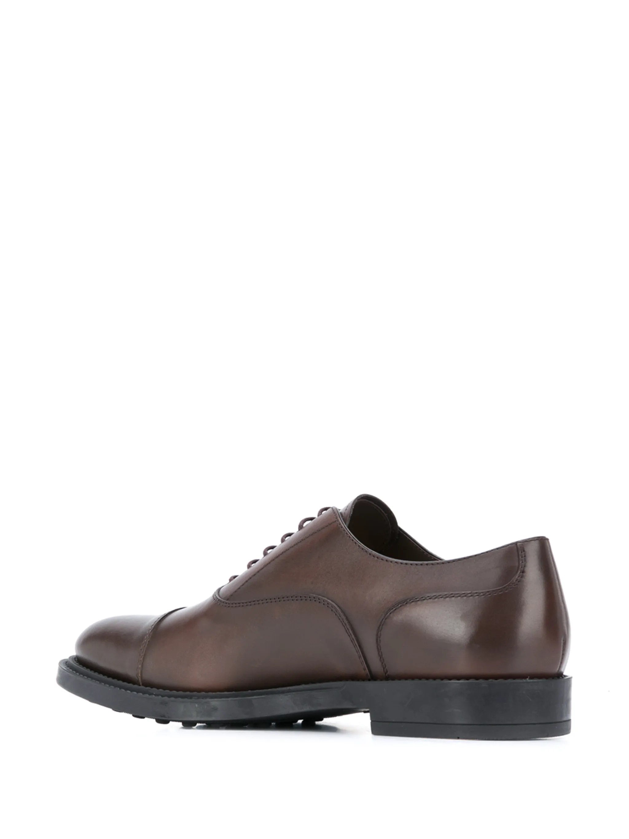 Дерби на шнуровке с тиснением Tod'S, коричневый — фото 3