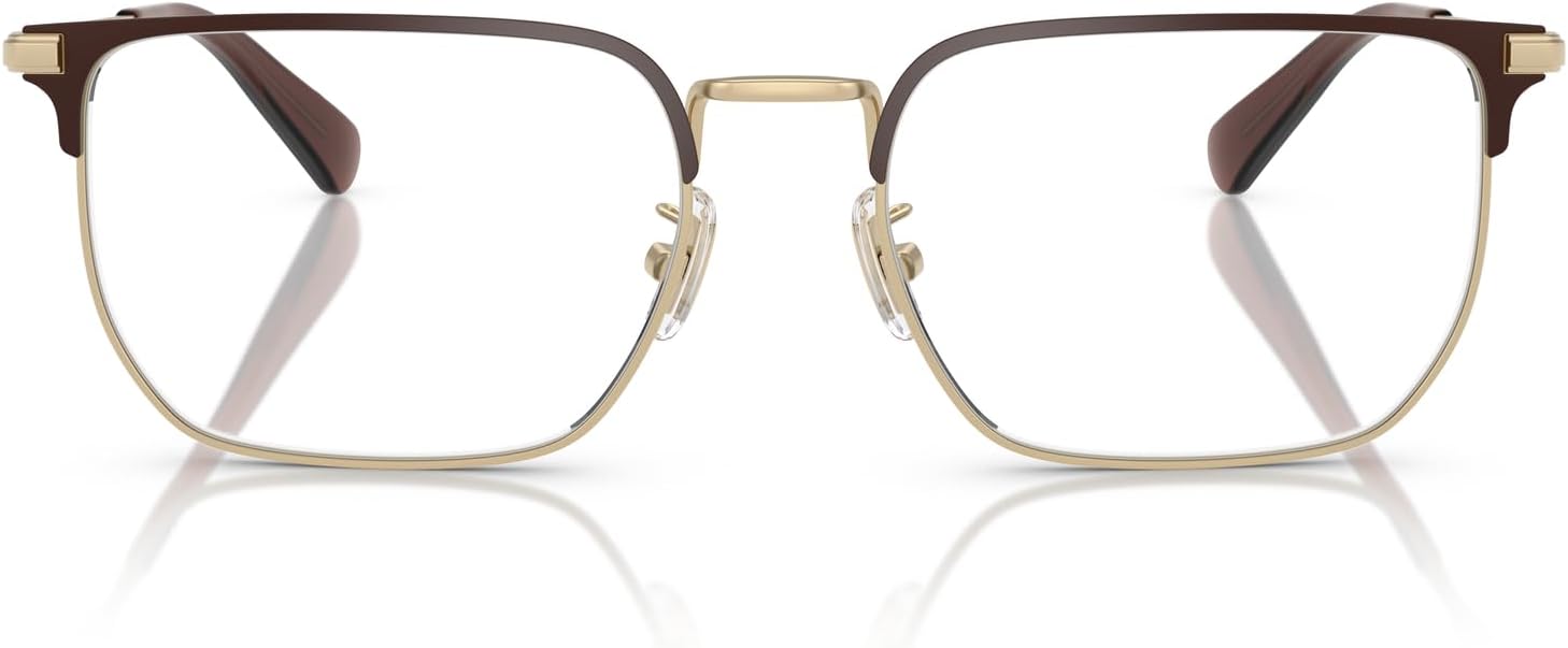 

COACH Мужские очки для зрения прямоугольной формы с металлической фурнитурой Hc5178 C Hardware, Satin Light Gold/Brown/Demo Lens