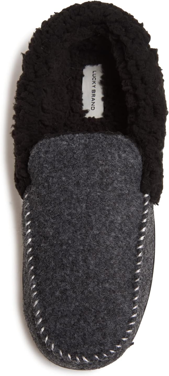 

Мужские тапочки Lucky Brand с искусственной шерстью и ультрамягкой стелькой с эффектом памяти, черный