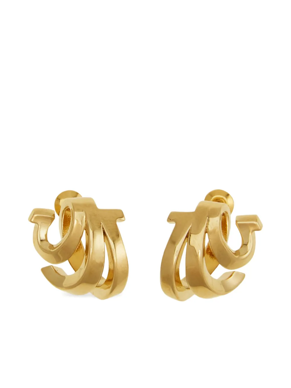 

Серьги-кольца с декором Gancini Ferragamo, золотой