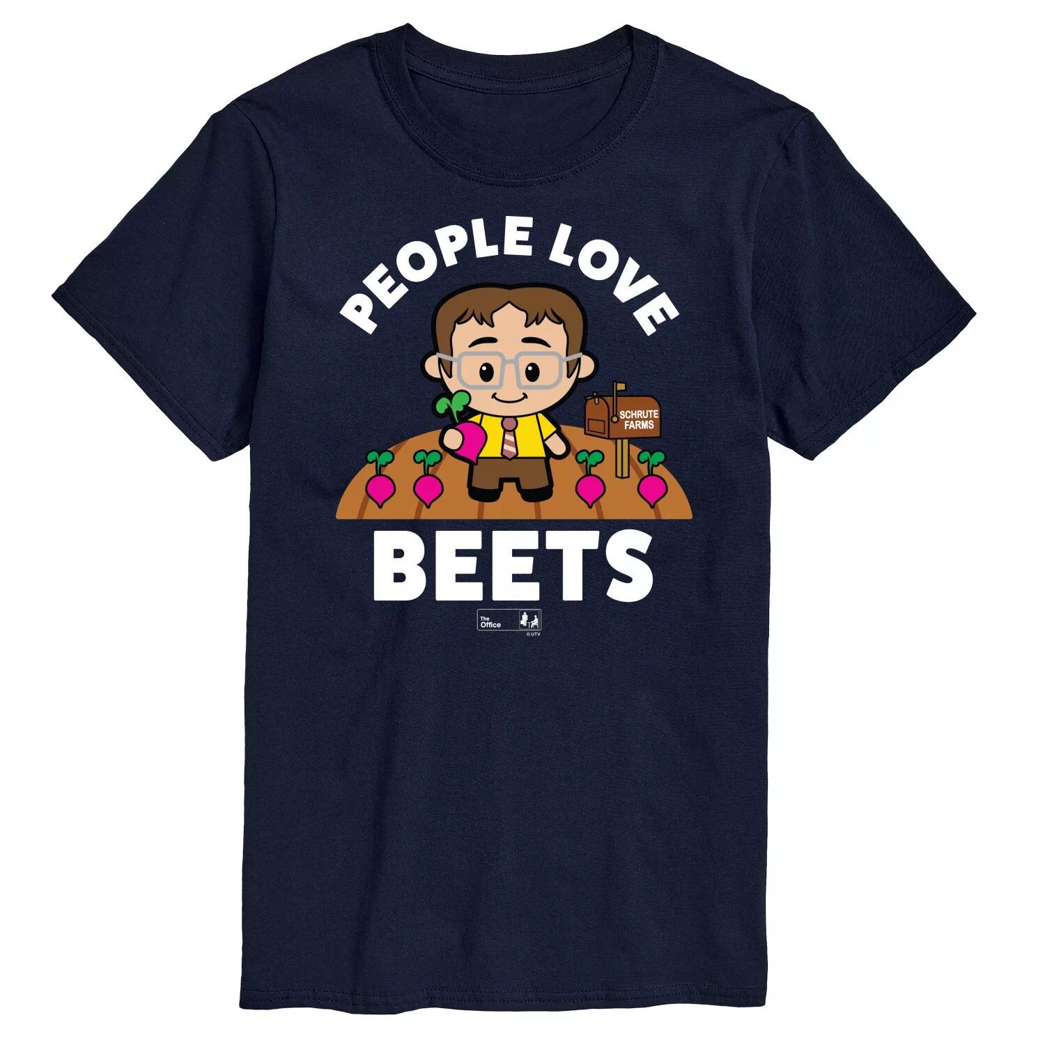 

Футболка с рисунком Big & Tall The Office People Love Beets, Blue Licensed Character, синий