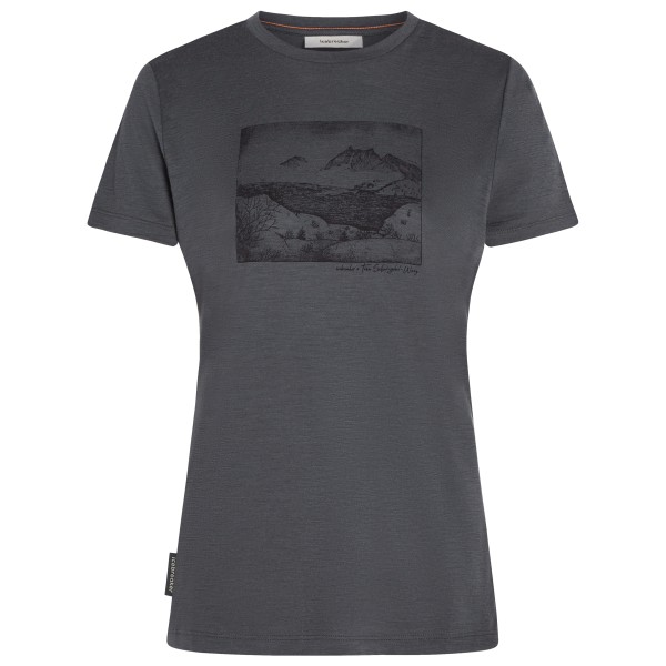 

Женская мериносовая шерсть 150 tech lite s/s, футболка Terrain - рубашка из мериноса Icebreaker, Obsidian