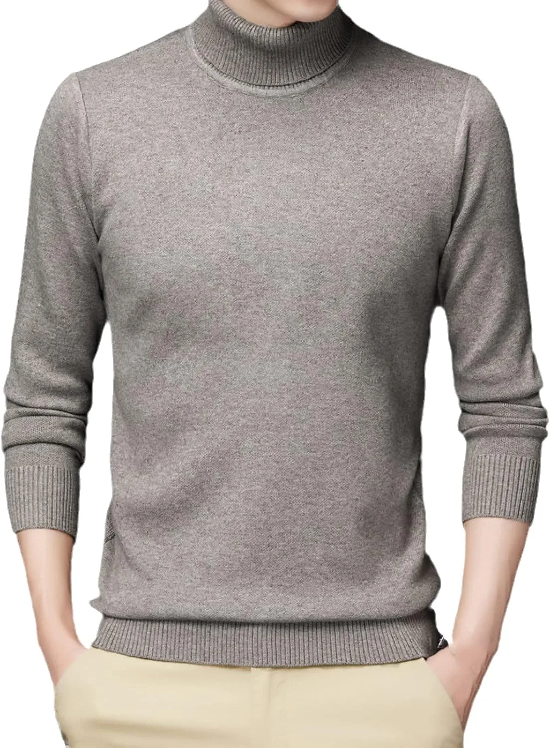 

Yarova мужской свитер-пуловер — вязаная водолазка, модный облегающий трикотаж для осени и зимы