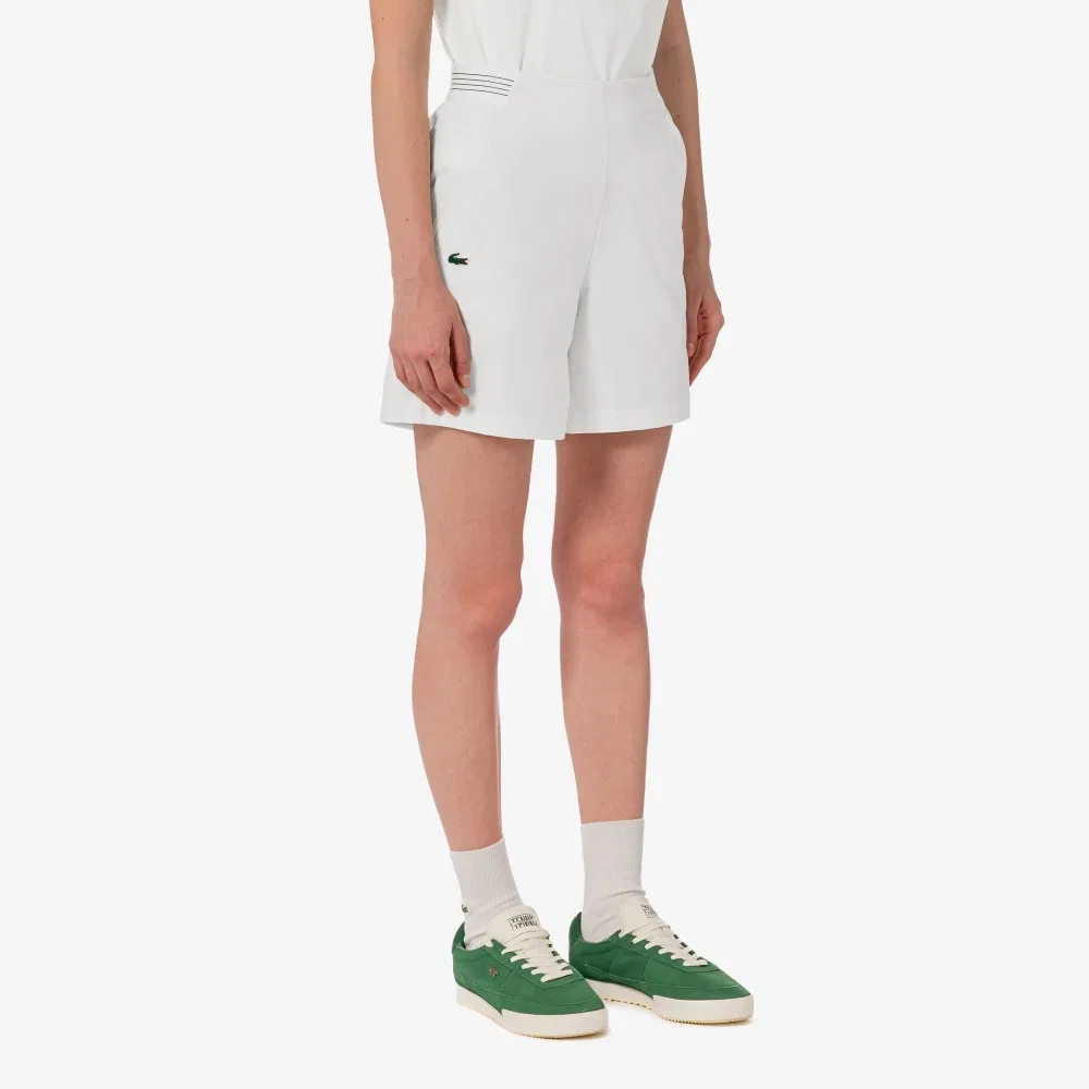 Шорты женские Lacoste Офф-уайт, легкие и стильные — фото 2