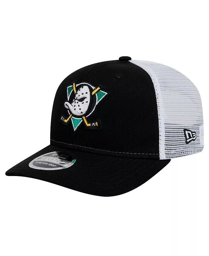 

Мужская черно-белая кепка Anaheim Ducks Core Trucker 9SEVENTY Stretch-Snap New Era