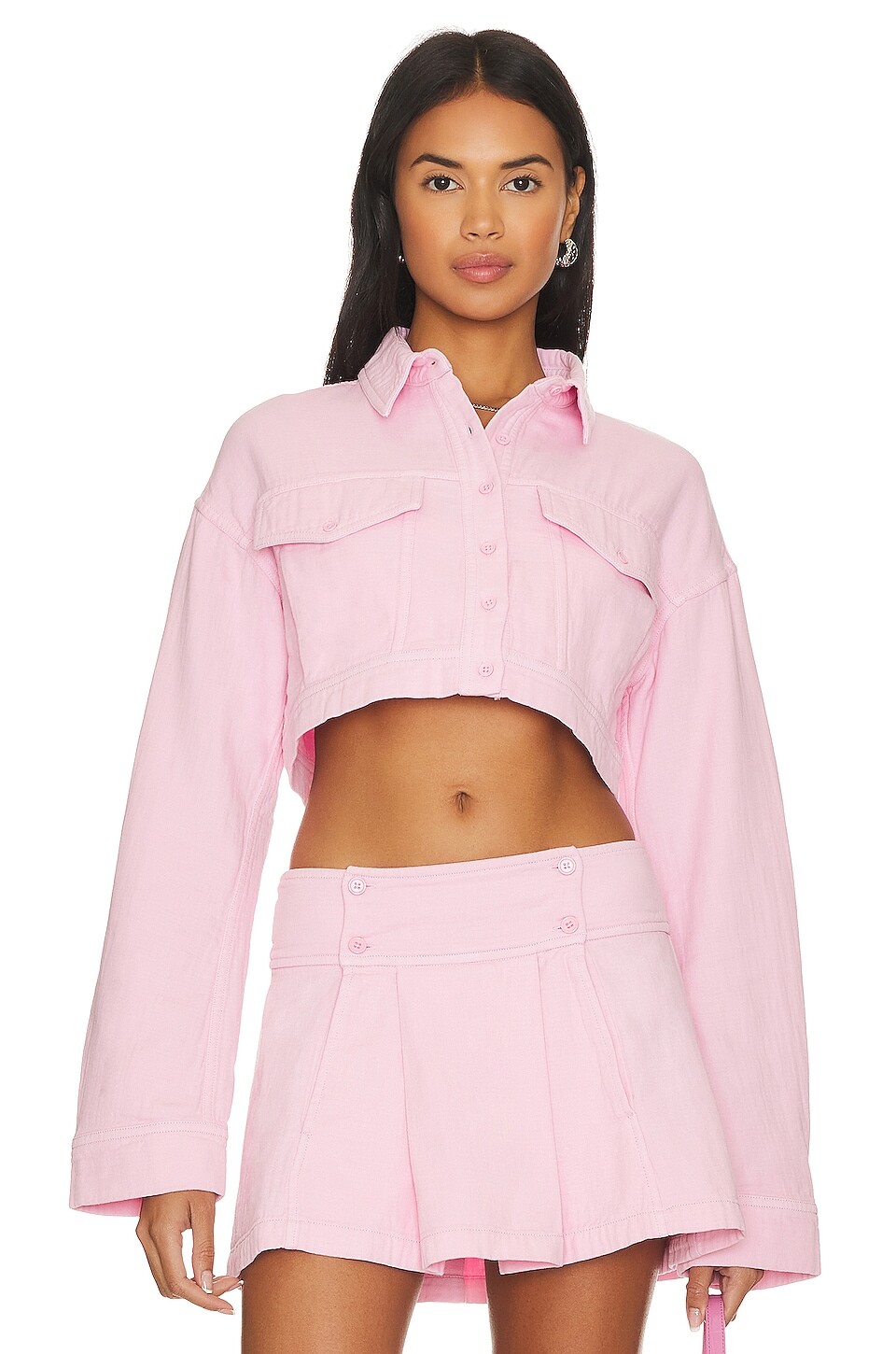 

Куртка Lovers and Friends Sean Cropped, цвет Candy Pink