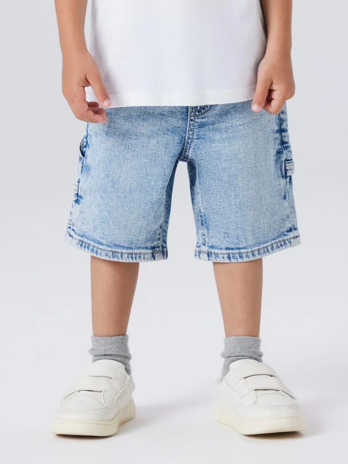 Шорты джинсовые свободные Name it, light blue denim — фото 2