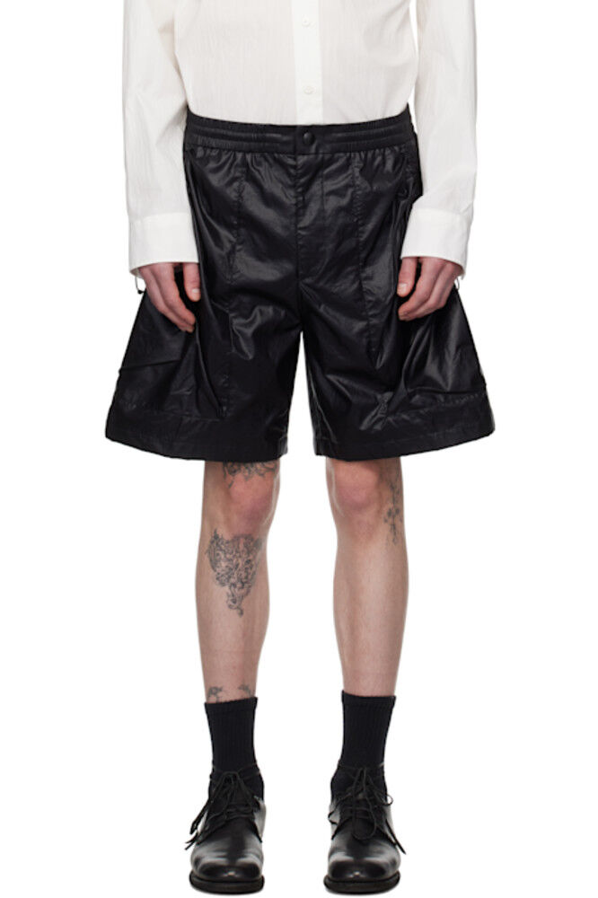 

Черные шорты с покрытием Solid Homme