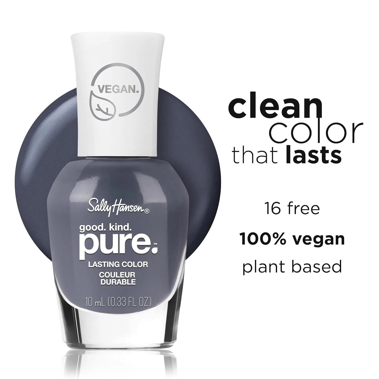Веганский быстросохнущий лак для ногтей «Good.Kind Pure Nightfall» 10 мл от Sally Hansen Sally Hansen, Nightfall — фото 4