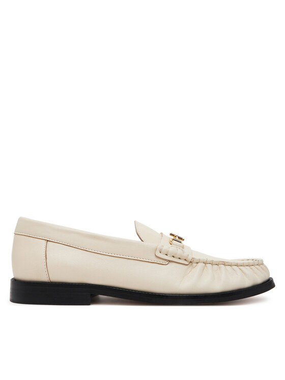 Низкие туфли Soft Leather Horsebit Loafer FW0FW08414 Tommy Hilfiger, экрю