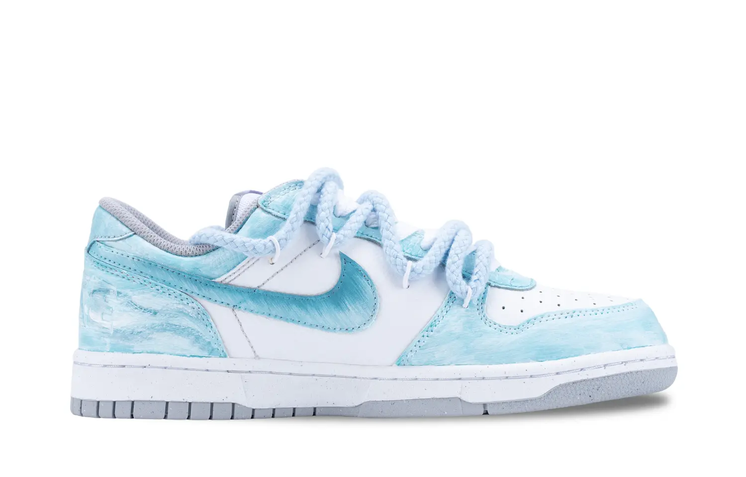 Nike Повседневные кроссовки Big Sea Moon Abrasion Resistant Breathable Low top Skateboard Shoes мужские белые синие — фото 4