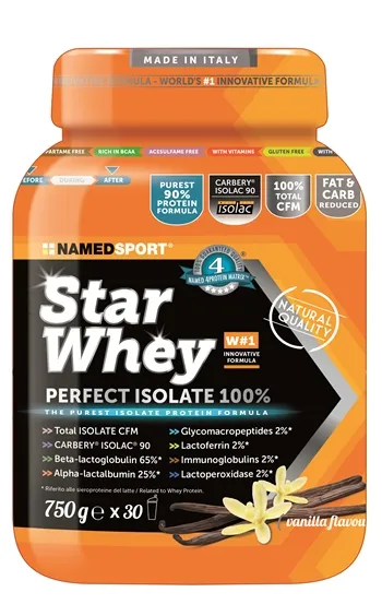 

Протеиновая добавка Named Sport Star Whey Isolate, ваниль, 750 г, спортивная добавка
