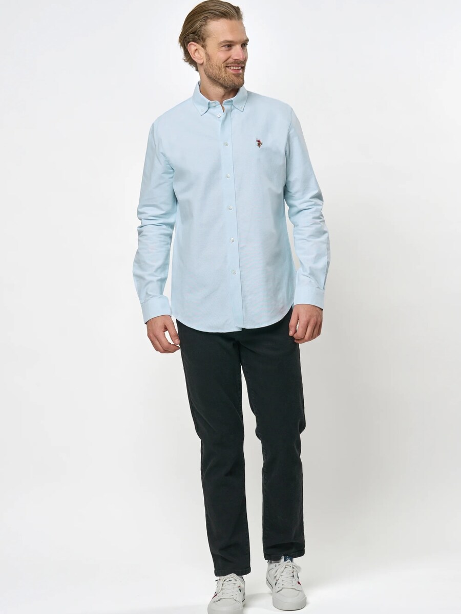 Рубашка на пуговицах классического кроя U.S. POLO ASSN. Armin, Pastel Blue — фото 4