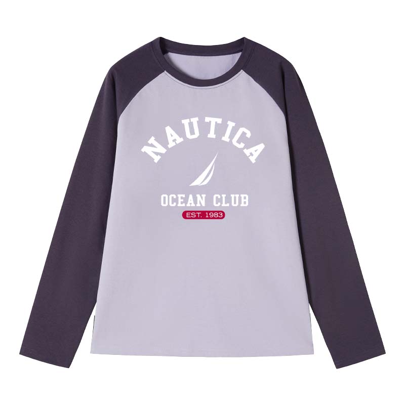 

Лонгслив футболка осень подростки NAUTICA, светло-фиолетовый