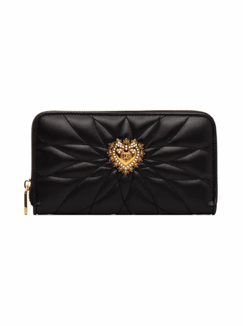 

Кожаное портмоне с логотипом Dolce&Gabbana, черный