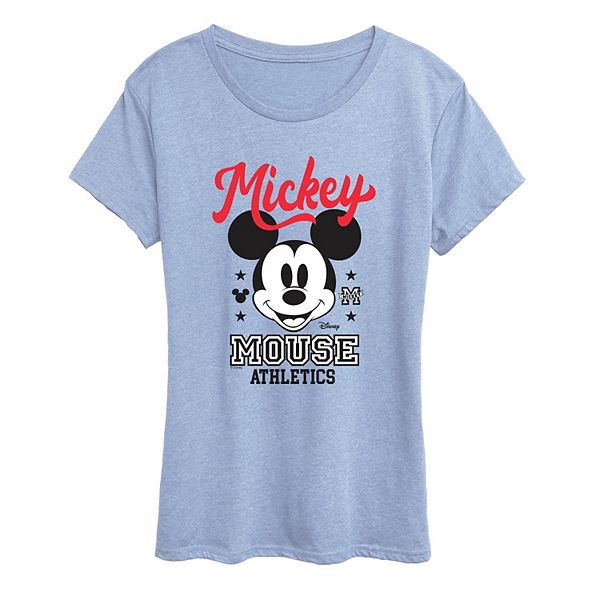 

Женская футболка с принтом Mickey Mouse Athletics Disney, Heather Chambray Blue, Синий, Женская футболка с принтом Mickey Mouse Athletics Disney, Heather Chambray Blue