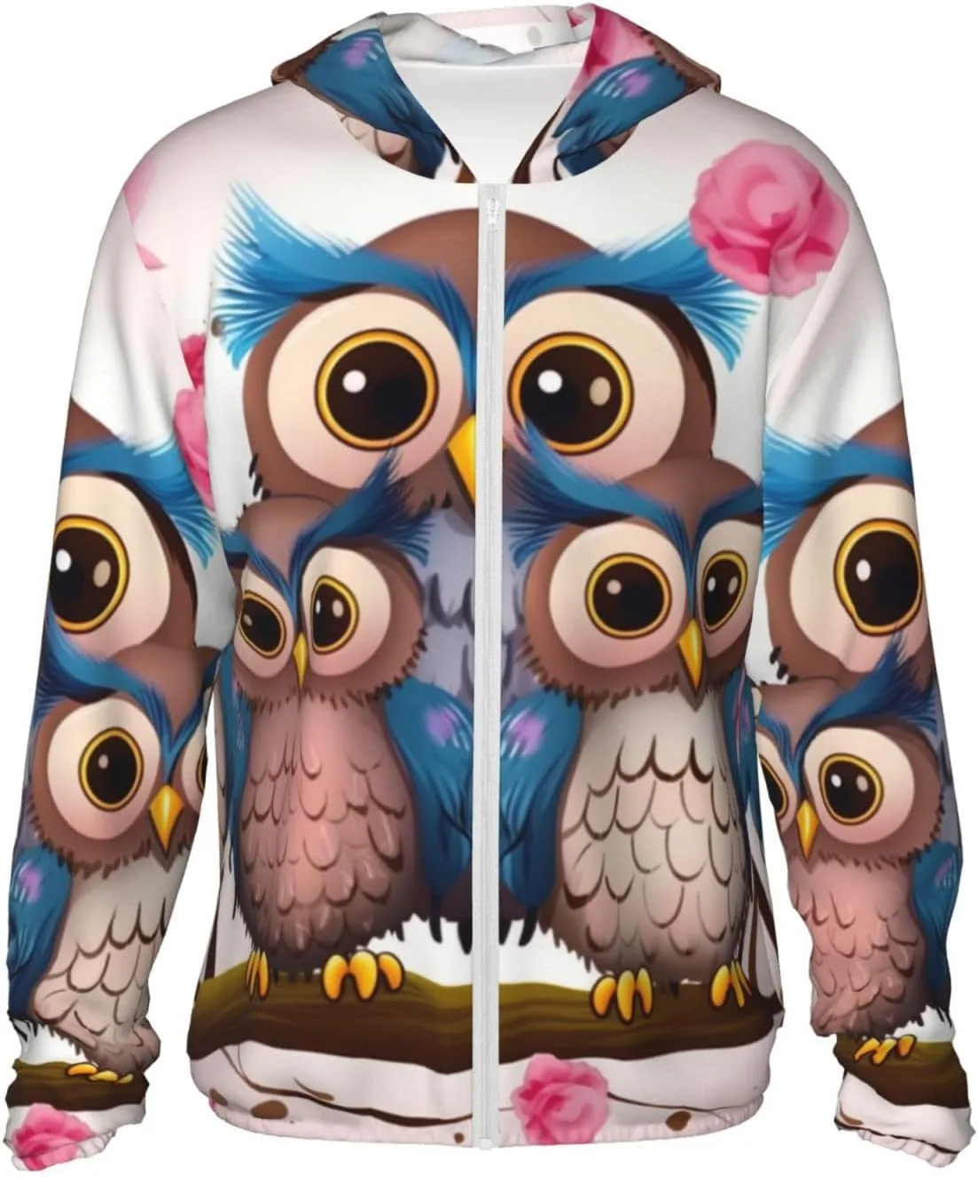 

Cute Owls Unisex солнцезащитный худи UPF 50+ с длинным рукавом GDSHJKLW