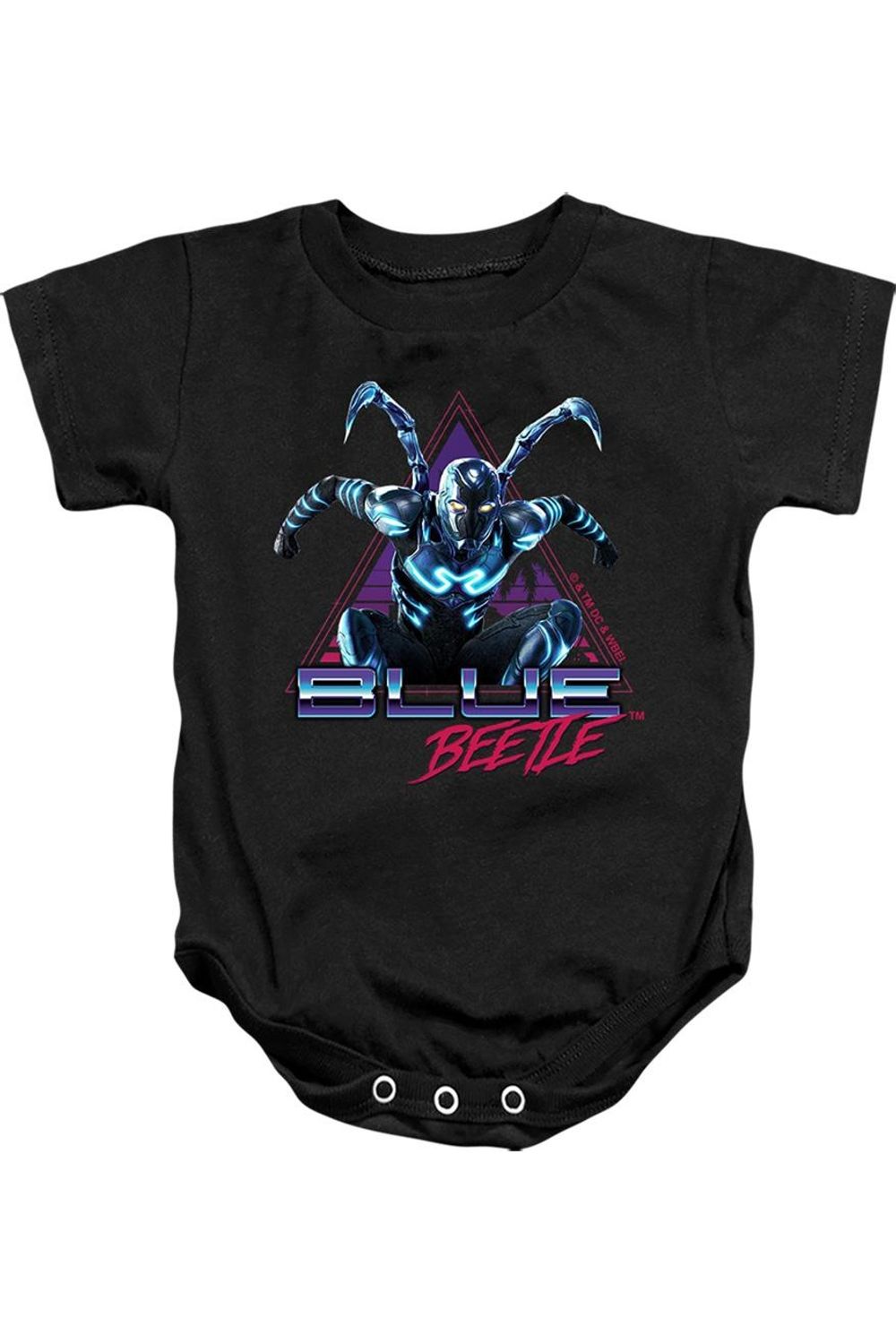 

Детский комбинезон «Синий жук» (2023) с треугольным рисунком в виде прыгающего треугольника Gildan, черный