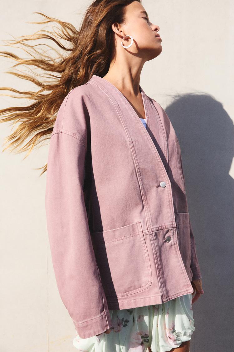 

Куртка-Кимоно Pull And Bear, бордовый