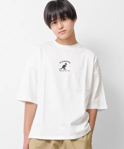 Детская футболка KANGOL KIDS с логотипом на спине чёрная — фото 2
