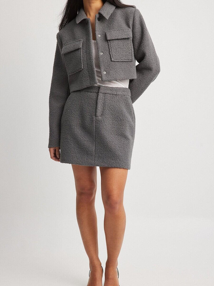 

Юбка мини NA-KD Skirt, серый