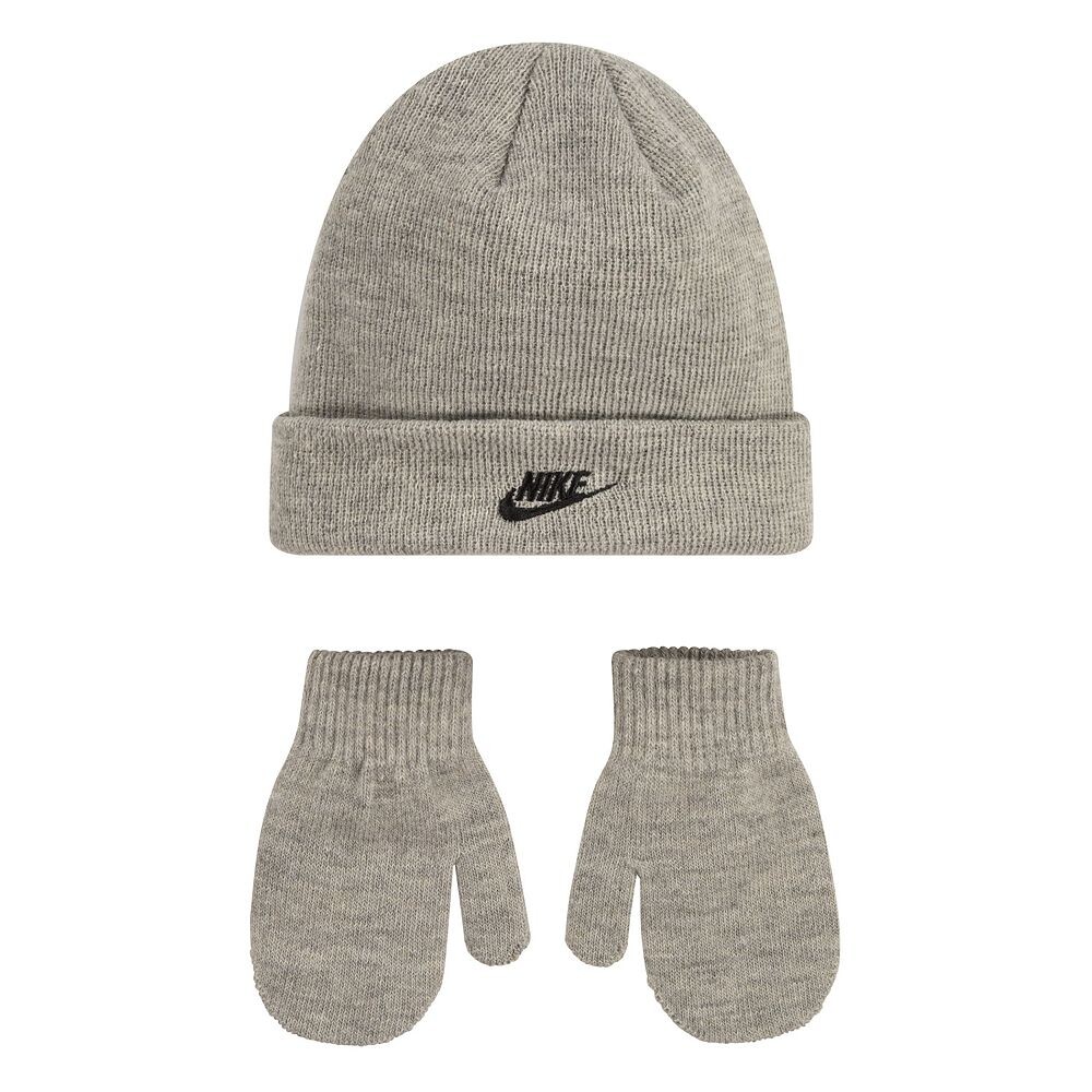 

Комплект шапки и варежек Nike Club для малышей — 2–4 года, серый