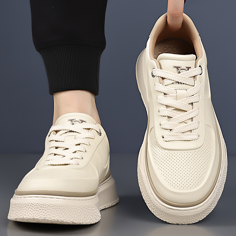 Bull Thunder Мужские низкие скейтерские кеды бежевые, цвет Beige — фото 3
