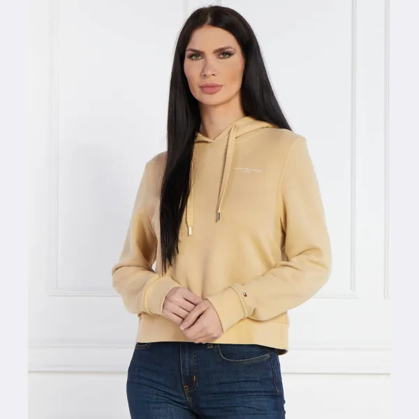 Толстовка мини-боди свободного кроя с логотипом Tommy Hilfiger, бежевый — фото 2