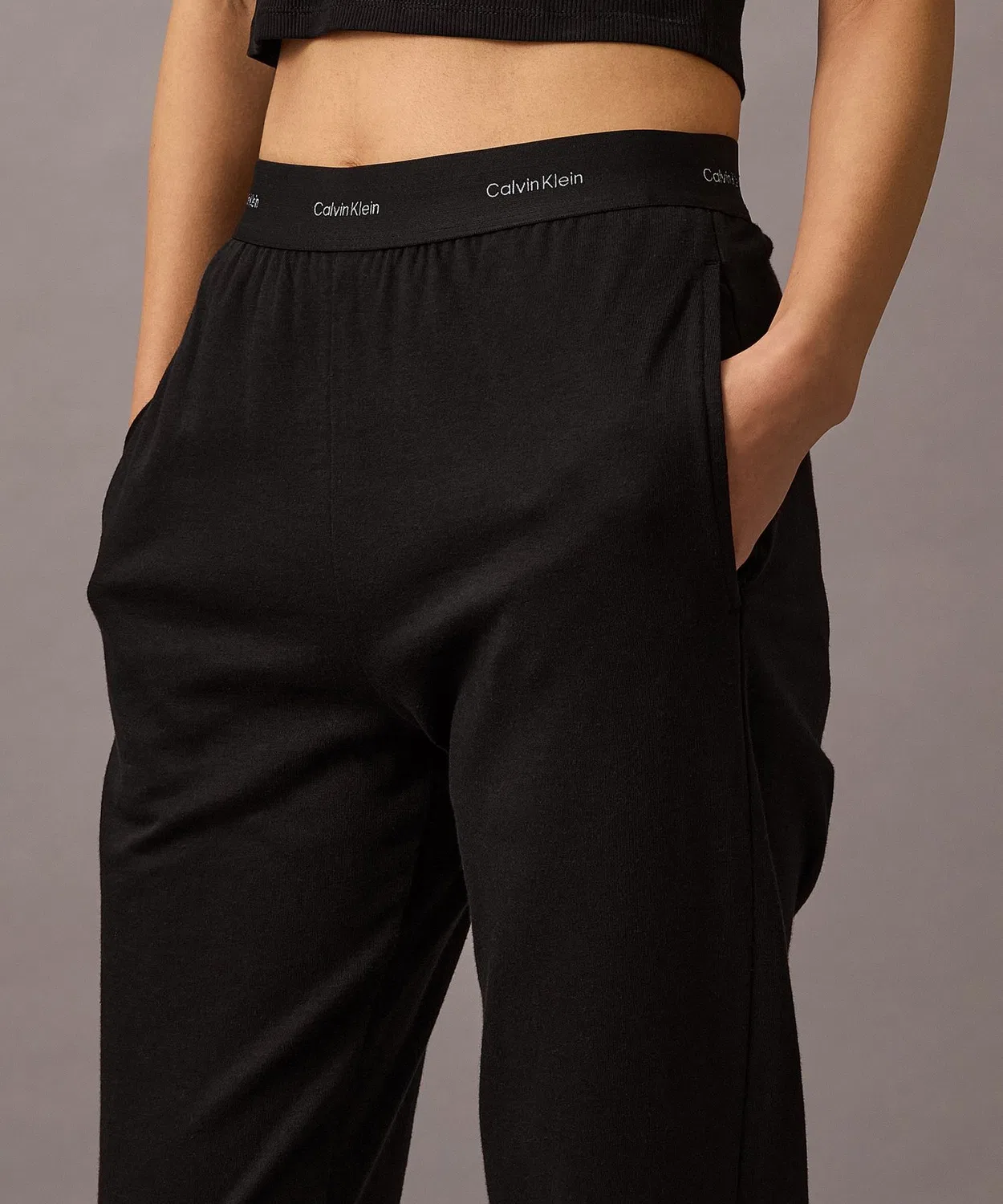 Джоггеры из французского трикотажа Calvin Klein, серые — фото 4