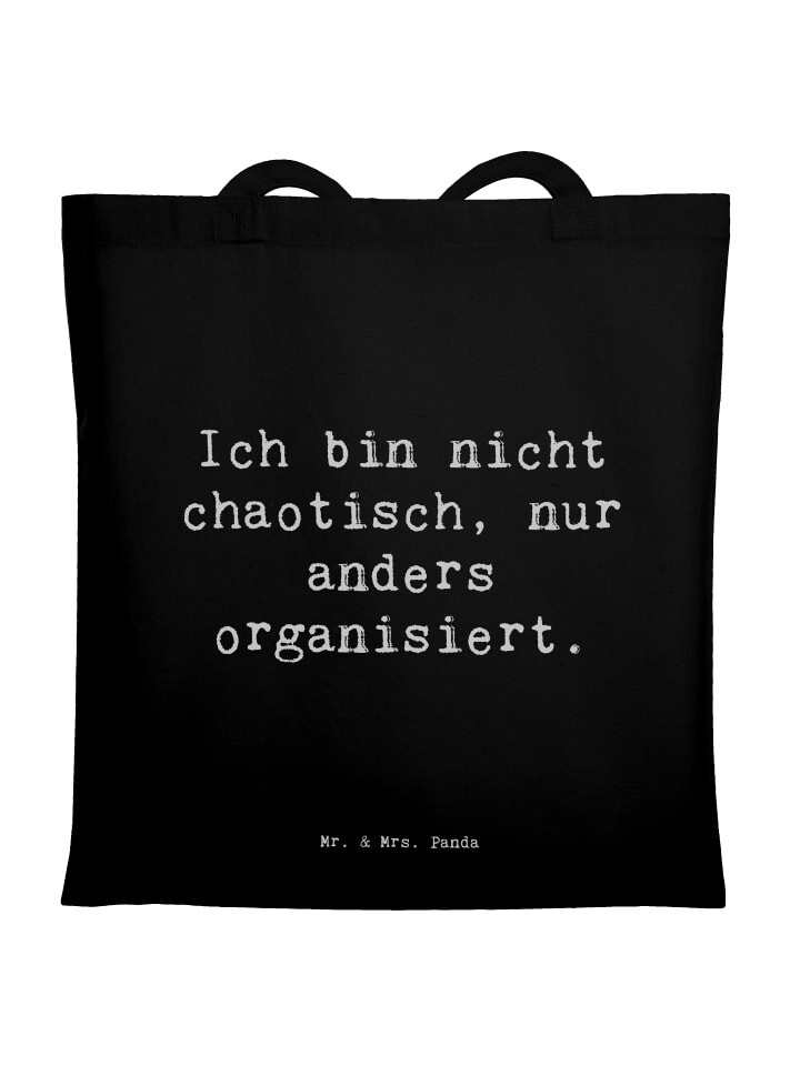 

Сумка Mr. & Mrs. Panda Tragetasche Spruch Ich bin nicht chaotisch, nur..., черный