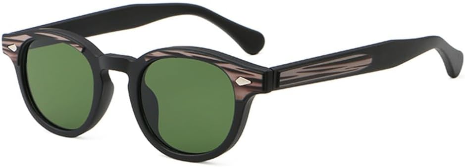

Круглые солнцезащитные очки для мужчин, ретро-солнцезащитные очки для женщин, мужские солнцезащитные очки UV400 из ацетата, женские аксессуары VFDHN, Pattern Black Green