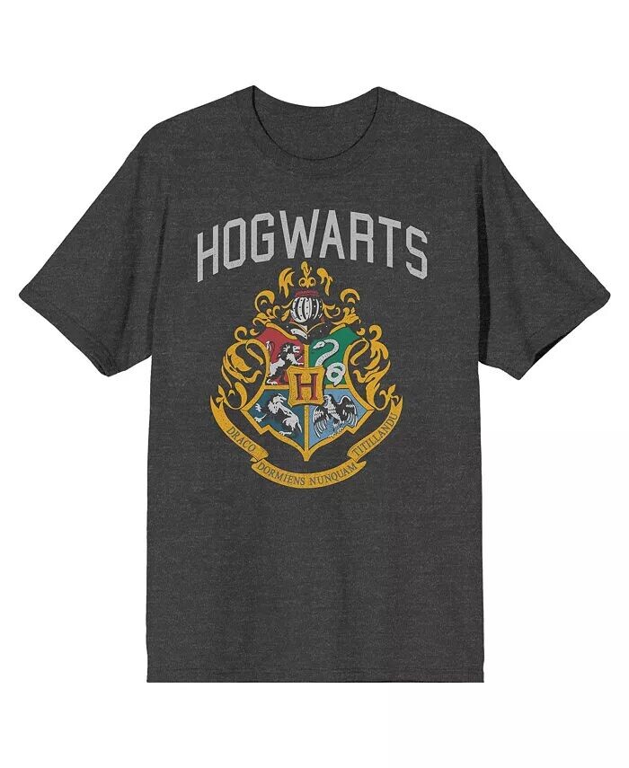

Футболка мужская Hogwarts Crest цвета уголь и вереск - XXL Harry Potter, серый
