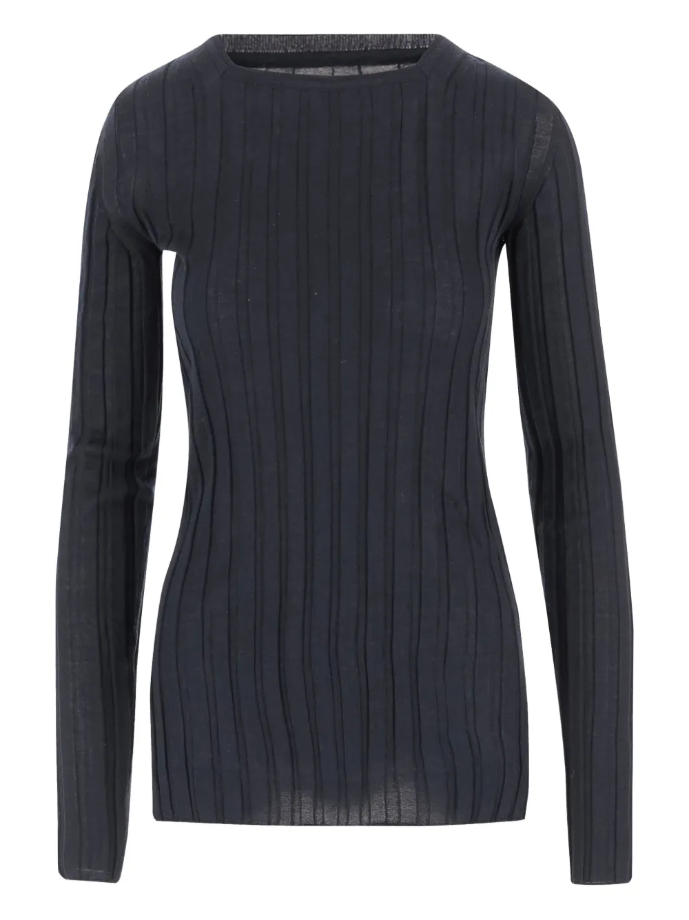 

Ребристый свитер с круглым вырезом Carven, синий