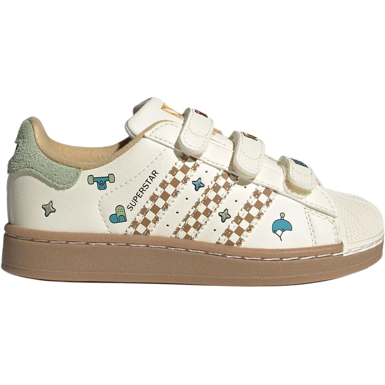 Adidas Originals Superstar 2 Low top детские скейтбординг кроссовки white brown kids' — фото 3