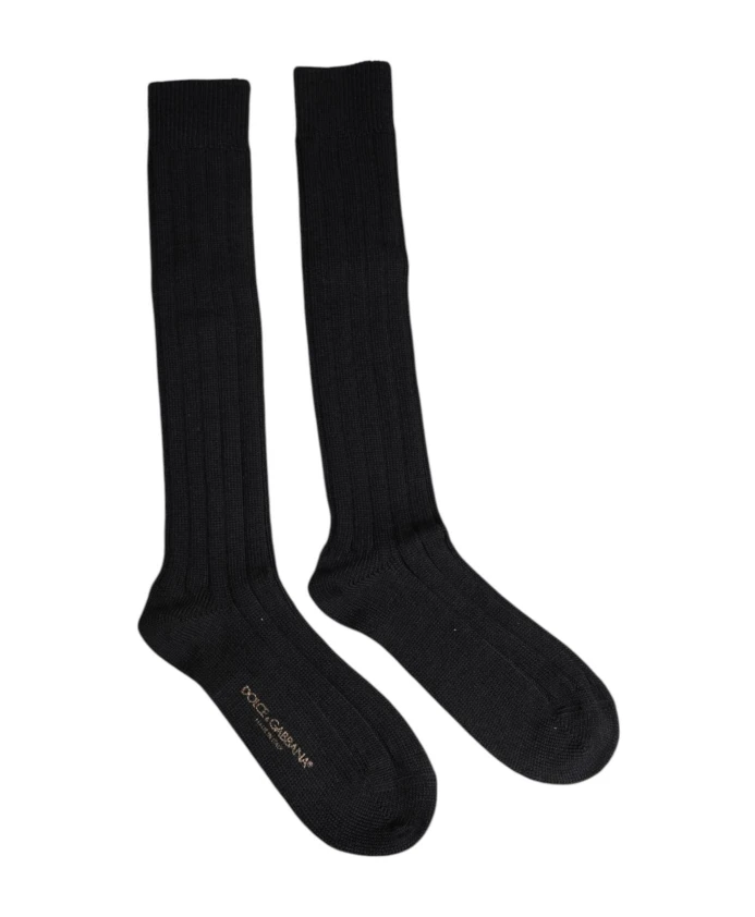 

Носки до середины икры с культовым логотипом. Dolce & Gabbana, черный