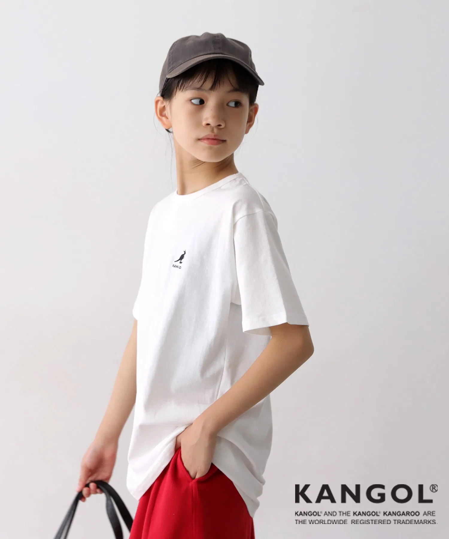 Детская футболка KANGOL с логотипом оранжевая — фото 2